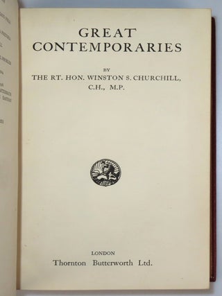 Great Contemporaries, finely bound in full red Morocco by Bayntun-Riviere