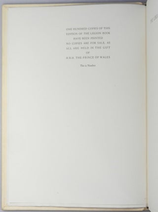 The Legion Book, an extraordinary copy of the limited issue of the first edition, finely bound and signed by 85 prominent contributing writers and artists and 4 prime ministers (three British and one French)
