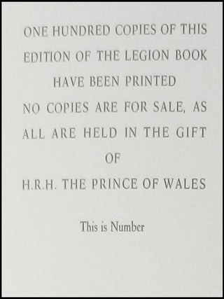 The Legion Book, an extraordinary copy of the limited issue of the first edition, finely bound and signed by 85 prominent contributing writers and artists and 4 prime ministers (three British and one French)