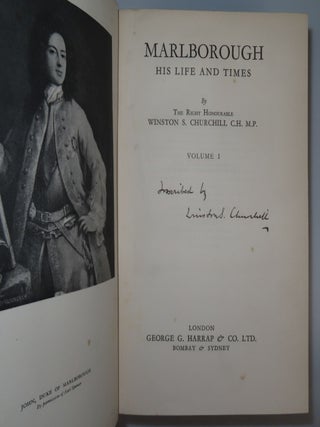Marlborough: His Life and Times, full set of four British first edition, first printings in dust jackets, inscribed by Churchill in Volume I