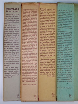 Marlborough: His Life and Times, full set of four British first edition, first printings in dust jackets, inscribed by Churchill in Volume I