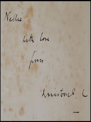 "Nellie | with love | from | Winston S. C." - The World Crisis: 1916-1918 - the third volume of Winston S. Churchill's history of the First World War, warmly inscribed by Churchill to his sister-in-law, Nellie Hozier Romilly, who was captured and imprisoned by the Germans during the First World War and who, during the Second World War, would lose her youngest son in action and see her older son spend most of the war as a POW before his daring escape