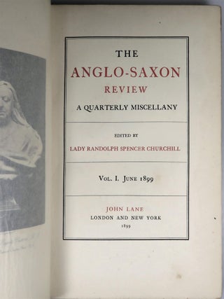 The Editor's copy of The Anglo-Saxon Review, Volume I