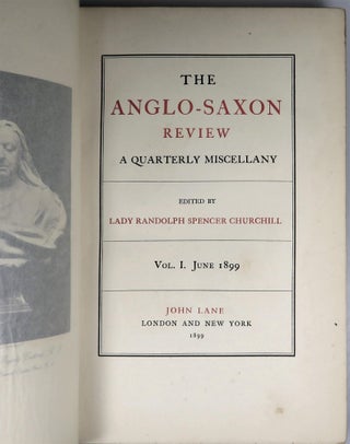 The Editor's copy of The Anglo-Saxon Review, Volume I