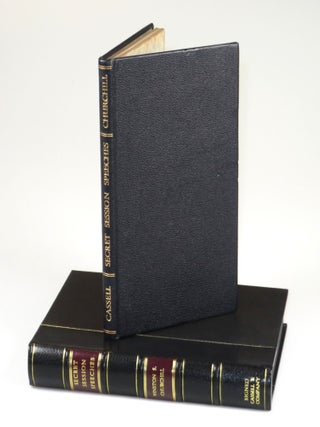 Secret Session Speeches, the publisher's full black Morocco presentation binding, signed and dated by Churchill in the year of publication and by his youngest daughter, Mary, in 1947