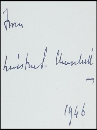 Secret Session Speeches, the publisher's full black Morocco presentation binding, signed and dated by Churchill in the year of publication and by his youngest daughter, Mary, in 1947