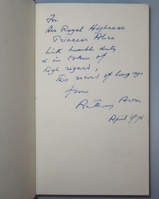 "With humble duty & in token of high regard, This record of long ago" - Another World 1897-1917, an inscribed and signed presentation copy from Eden to Her Royal Highness Princess Alice in the year of publication, nine months before Eden's death