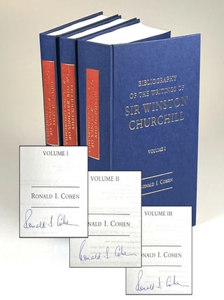 Item #008330 A Bibliography of the Writings of Sir Winston Churchill, complete in three volumes,...