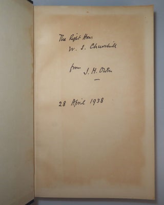 War At Sea Under Queen Anne, a presentation copy inscribed and dated by the author to Winston S. Churchill in 1938, whom the author served as naval research assistant for nearly a decade, whose work paralleled Churchill's own history of the first Duke of Marlborough, and who served in the Royal Navy under Churchill's First and Second World War tenures as First Lord of the Admiralty