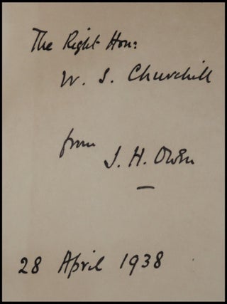 War At Sea Under Queen Anne, a presentation copy inscribed and dated by the author to Winston S. Churchill in 1938, whom the author served as naval research assistant for nearly a decade, whose work paralleled Churchill's own history of the first Duke of Marlborough, and who served in the Royal Navy under Churchill's First and Second World War tenures as First Lord of the Admiralty