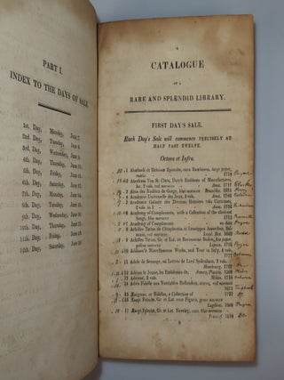 The White Nights Library, Parts I & II, the original 1819 catalogues, including myriad, informative contemporary annotations recording prices realized and, in some cases, buyers