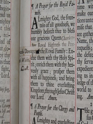 The Book of Common Prayer, a beautiful folio edition in a contemporary eighteenth century royal Georgian binding