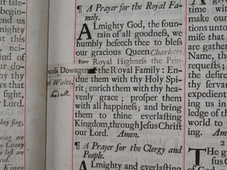 The Book of Common Prayer, a beautiful folio edition in a contemporary eighteenth century royal Georgian binding