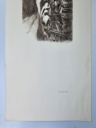 "You Can Break Our Hearts But Never Our Resolve!" - An Artist's Proof of a large format print of an intaglio drawing of Winston S. Churchill by Curtis Hooper, signed and labeled "A/P" by Churchill's daughter, Sarah