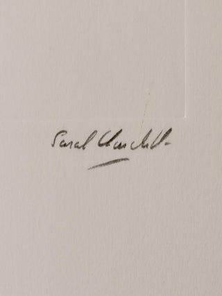 "I Have Achieved a Great Deal To Achieve Nothing in the End" - A large format print #311/400 of an intaglio drawing of Sir Winston S. Churchill by Curtis Hooper, signed and numbered by Churchill's daughter, Sarah