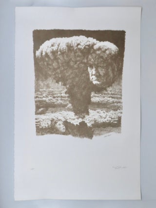 "I LOOK TO THE CHILDREN - What would lie before them if God wearied of mankind." - A large format print #250/400 of an intaglio drawing of Winston S. Churchill by Curtis Hooper, signed and numbered by Churchill's daughter, Sarah