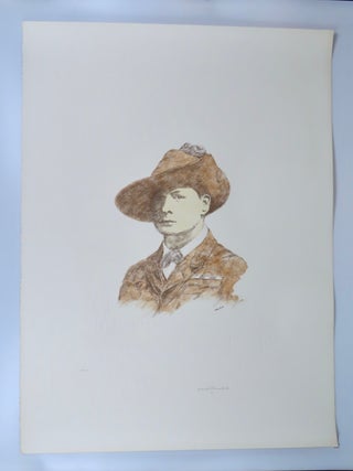 "In War: Resolution, In Defeat: Defiance, In Victory: Magnanimity, In Peace: Goodwill" - A large format print #32/350 of an intaglio drawing of Winston S. Churchill by Curtis Hooper, signed and numbered by Churchill's daughter, Sarah
