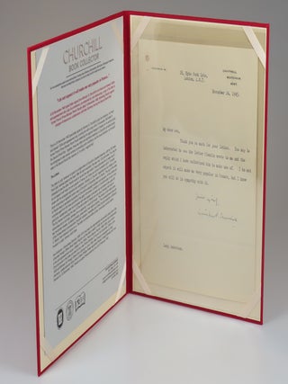 "I do not expect it will make me very popular in France..." A 24 November 1945 typed letter signed from Winston S. Churchill to his friend and stalwart 1930s anti-appeasement ally Lady Ava Anderson, accompanied by, and referencing, a copy of his 14 November 1945 letter to former French Prime Minister Pierre Flandin, defending Flandin against charges of treasonous collaboration with Nazi Germany during the Second World War