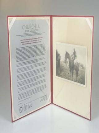 A circa 1925 signed photograph of Winston S. Churchill astride a polo pony in his polo kit in the final years of his more than three decades as a polo player