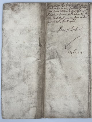 "...Nurses, Medicines and other necessary Contingencys for the use of the Rebell Prisoners..." - An original 15 June 1716 warrant signed by King George I during the first year of his reign authorizing reimbursement of funds spent for care of rebel prisoners captured during the Jacobite rebellion that challenged his enthronement