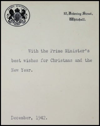 The World Crisis 1911-1918, a Second World War presentation copy inscribed by Prime Minister Winston S. Churchill as a 1942 Christmas gift to Charles Barker, a member of Churchill's 10 Downing Street Private Office Staff for the entirety of the war