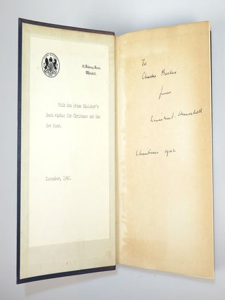 The World Crisis 1911-1918, a Second World War presentation copy inscribed by Prime Minister Winston S. Churchill as a 1942 Christmas gift to Charles Barker, a member of Churchill's 10 Downing Street Private Office Staff for the entirety of the war