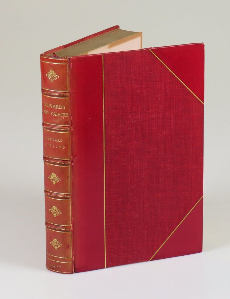 Item #008473 Rewards and Fairies, finely bound. Rudyard Kipling.