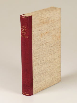 Hours of Idleness, A Series of Poems, Original and Translated, finely bound in full Morocco by Hatchards, housed in a quarter Morocco solander box