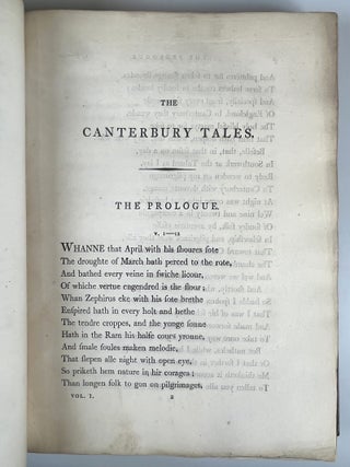 The Canterbury Tales of Chaucer. To which are added an essay on his language and versification, and an introductory discourse: together with notes and a glossary.