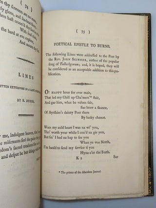 Poems Ascribed to Robert Burns, the Ayrshire Bard, in a fine, full green Morocco Victorian binding