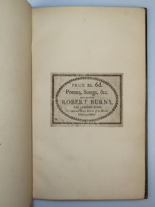 Poems Ascribed to Robert Burns, the Ayrshire Bard, in a fine, full green Morocco Victorian binding