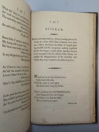Poems Ascribed to Robert Burns, the Ayrshire Bard, in a fine, full green Morocco Victorian binding
