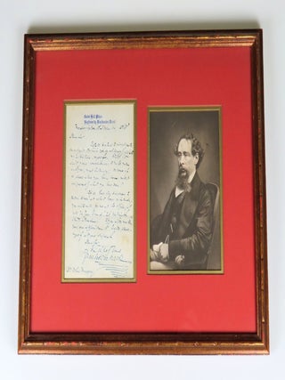 "I shall be glad to investigate the subject to which you so obligingly invite my attention, myself." - A 16 November 1868 autograph letter signed by Charles Dickens, accepting the invitation of a doctor to tour East London, a trip during which Dickens discovered and subsequently championed the newly-founded East London Children's Hospital