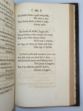 Poems, Chiefly in the Scottish Dialect, in a fine, 19th century, full Morocco binding commissioned by Sir William Stirling-Maxwell, 9th Baronet and Chancellor of the University of Glasgow, whose Special Collections Department holds the Stirling Maxwell Collection