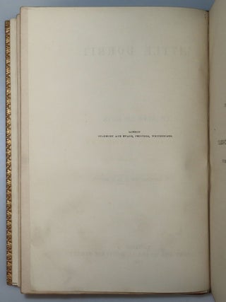 Little Dorrit, finely bound from the original serialized installments in full tan calf by Zaehnsdorf and housed in a quarter Morocco Solander case