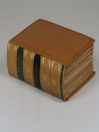 Little Dorrit, finely bound from the original serialized installments in full tan calf by Zaehnsdorf and housed in a quarter Morocco Solander case