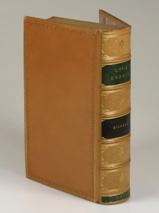 Little Dorrit, finely bound from the original serialized installments in full tan calf by Zaehnsdorf and housed in a quarter Morocco Solander case