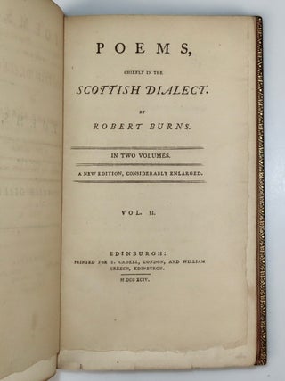 Poems, Chiefly in the Scottish Dialect, in two volumes, each bound in full green calf by Riviere