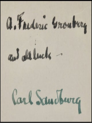 Smoke and Steel, inscribed by Sandburg