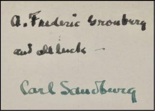 Smoke and Steel, inscribed by Sandburg