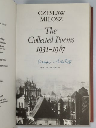 The Collected Poems: 1931-1987, signed by Milosz