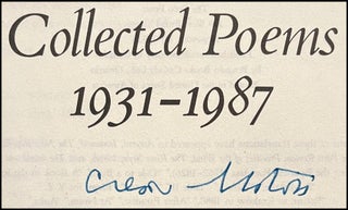 The Collected Poems: 1931-1987, signed by Milosz