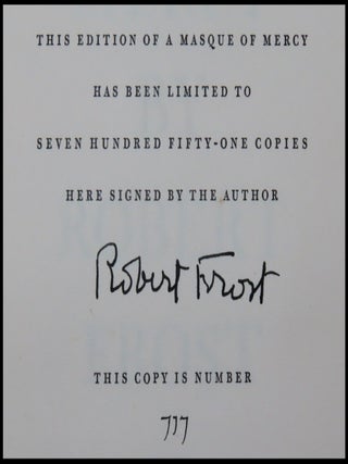 A Masque of Mercy, the signed limited edition, copy 717 in the original slipcase