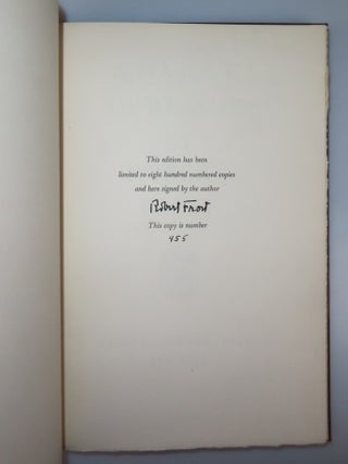 A Masque of Reason, the signed limited edition, copy number 455 of 800 in the original slipcase, from the personal collection of one of Frost's first bibliographers, W. B. Shubrick Clymer