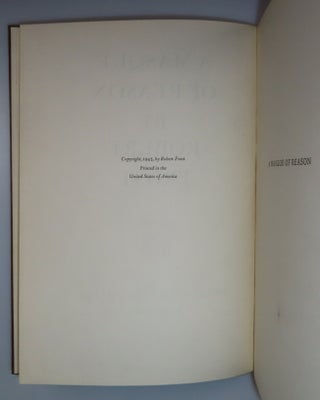 A Masque of Reason, the signed limited edition, copy number 455 of 800 in the original slipcase, from the personal collection of one of Frost's first bibliographers, W. B. Shubrick Clymer