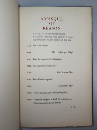 A Masque of Reason, the signed limited edition, copy number 455 of 800 in the original slipcase, from the personal collection of one of Frost's first bibliographers, W. B. Shubrick Clymer