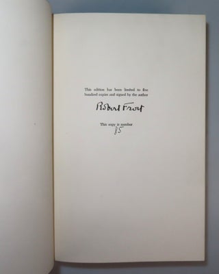 Complete Poems of Robert Frost, number 85 of the signed, numbered, and limited first edition, a superb copy still housed in the publisher's slipcase and retaining some of the original glassine jacket