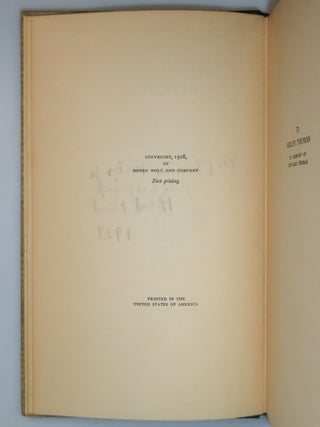 Selected Poems, warmly inscribed, dated, and signed by the author in 1929, contemporary to publication