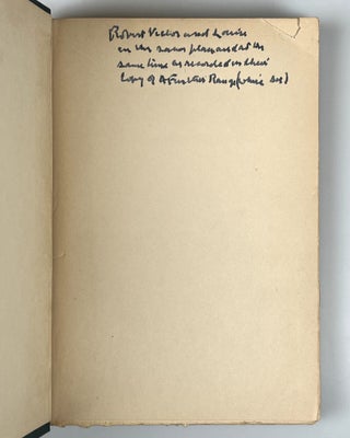 North of Boston, a significant association copy, inscribed by Frost to his close friend, the Rabbi Victor Reichert, and Reichert's wife, Louise, during Frost's final summer in Ripton, Vermont, on 15 August 1962, five and half months before Frost's death