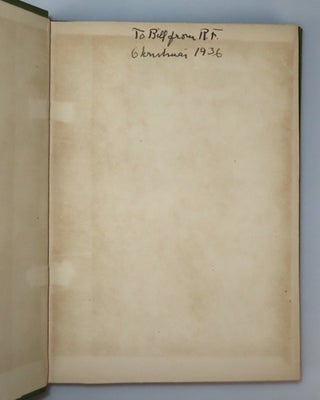 North of Boston, a Christmas gift from the author, inscribed and dated by Frost to his friend, fellow poet, and future governor of Connecticut, Wilbert Snow